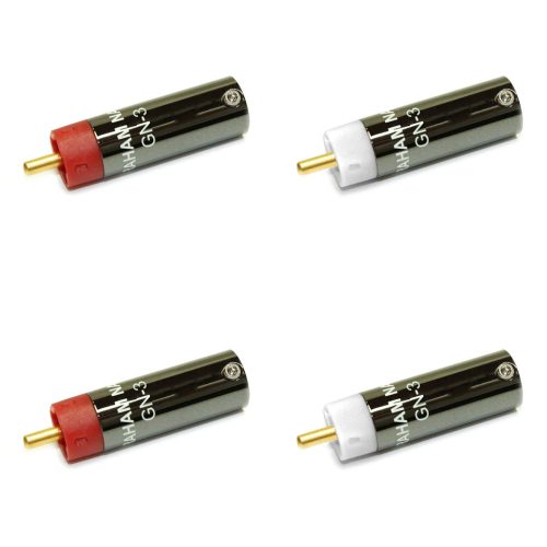 GN-3 Gold RCA pack of 4 - 2 x Red and 2 x White