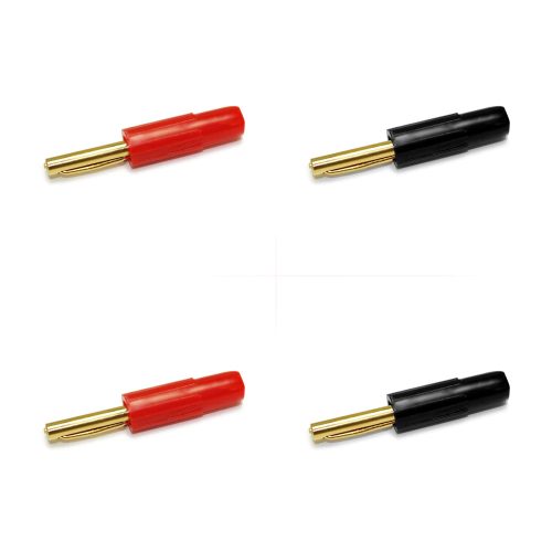 Gold Plated 4mm Banana Plug Pack of Four