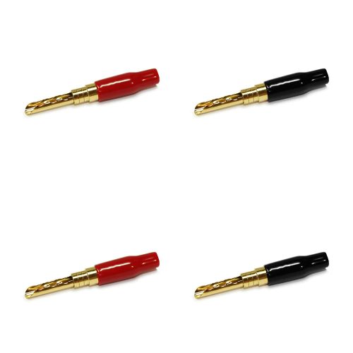 Gold Plated Z Plug Pack Of 4 – 2 x Red and 2 x Black