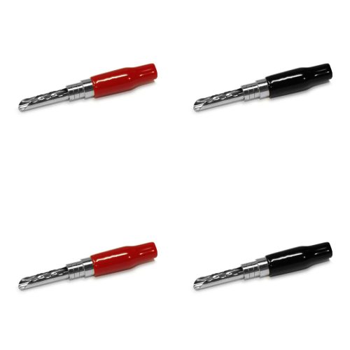 Rhodium Plated Z Plug Pack Of 4 – 2 x Red and 2 x Black