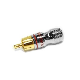 Gold Plated Hourglass RCA Connector Red