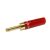 Gold Plated Universal Banana Plug Red