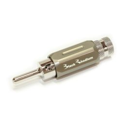 Rhodium Plated 4mm Locking Banana Plug White