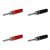 Rhodium Plated Universal Banana Plug Pack Of 4 – 2 x Red and 2 x Black