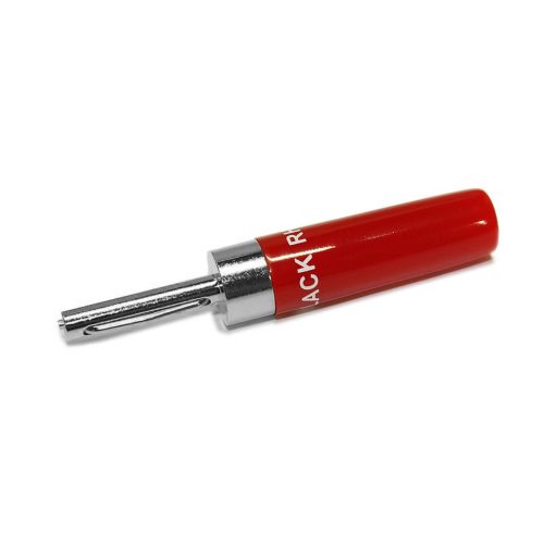 Rhodium Plated Universal Banana Plug Red