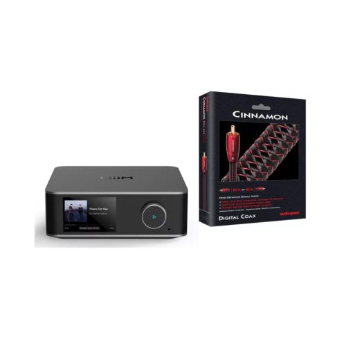 WiiM ULTRA hálózati audio lejátszó, szürke + Audioquest Cinnamon koaxiális kábel 75 cm, szettben