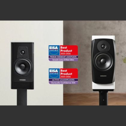 Dynaudio kettős győzelme az EISA Awards 2025-2026-on: Confidence 20A és Contour 20 Black Edition